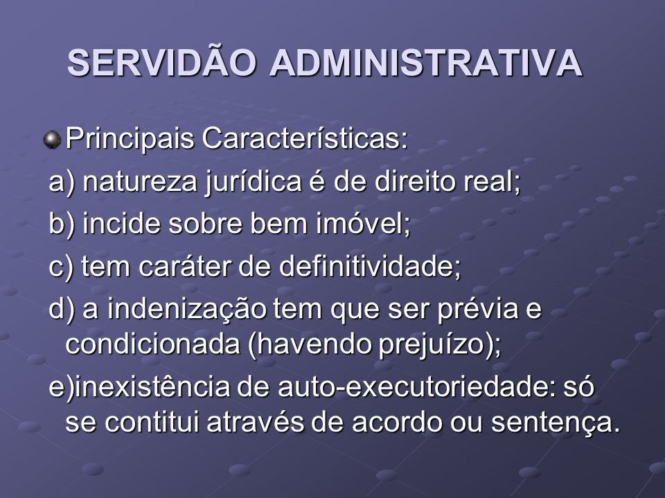 ¿O que é servidão administrativa?