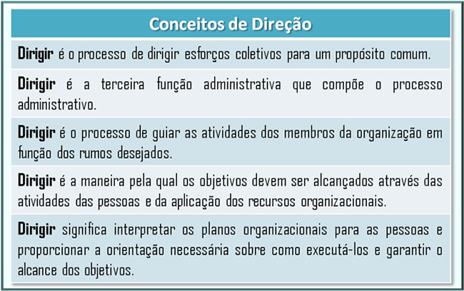 ¿O que é direção na administração?