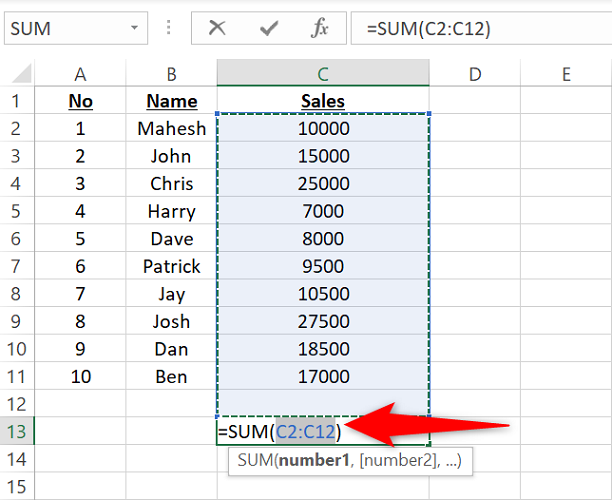 Função AutoSoma no Excel.