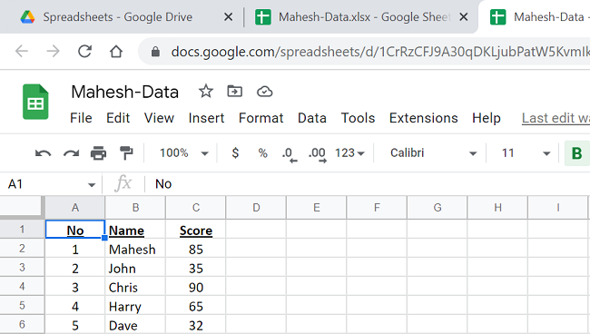 Versão de planilhas de um arquivo Excel.