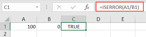 Função ÉERRO no Excel