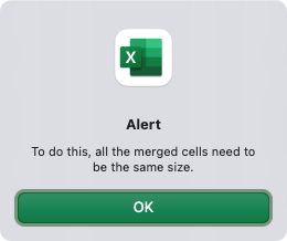 Alerta de células mescladas no Mac