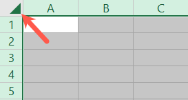 Botão Selecionar tudo para uma planilha do Excel