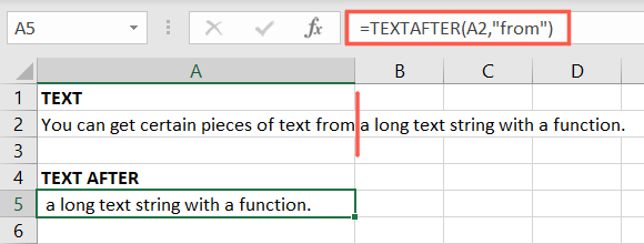 Função TEXTAFTER para uma extração básica